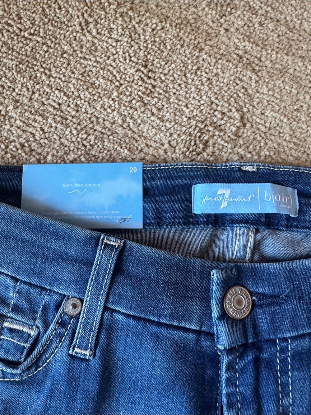 7 For All Mankind Blair Bootcut Jeans in Blue